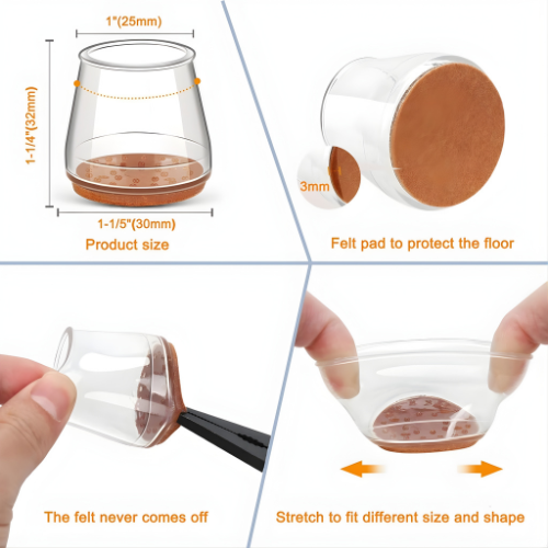 SlipShield Guards — Furniture Leg Floor Protectors Pads