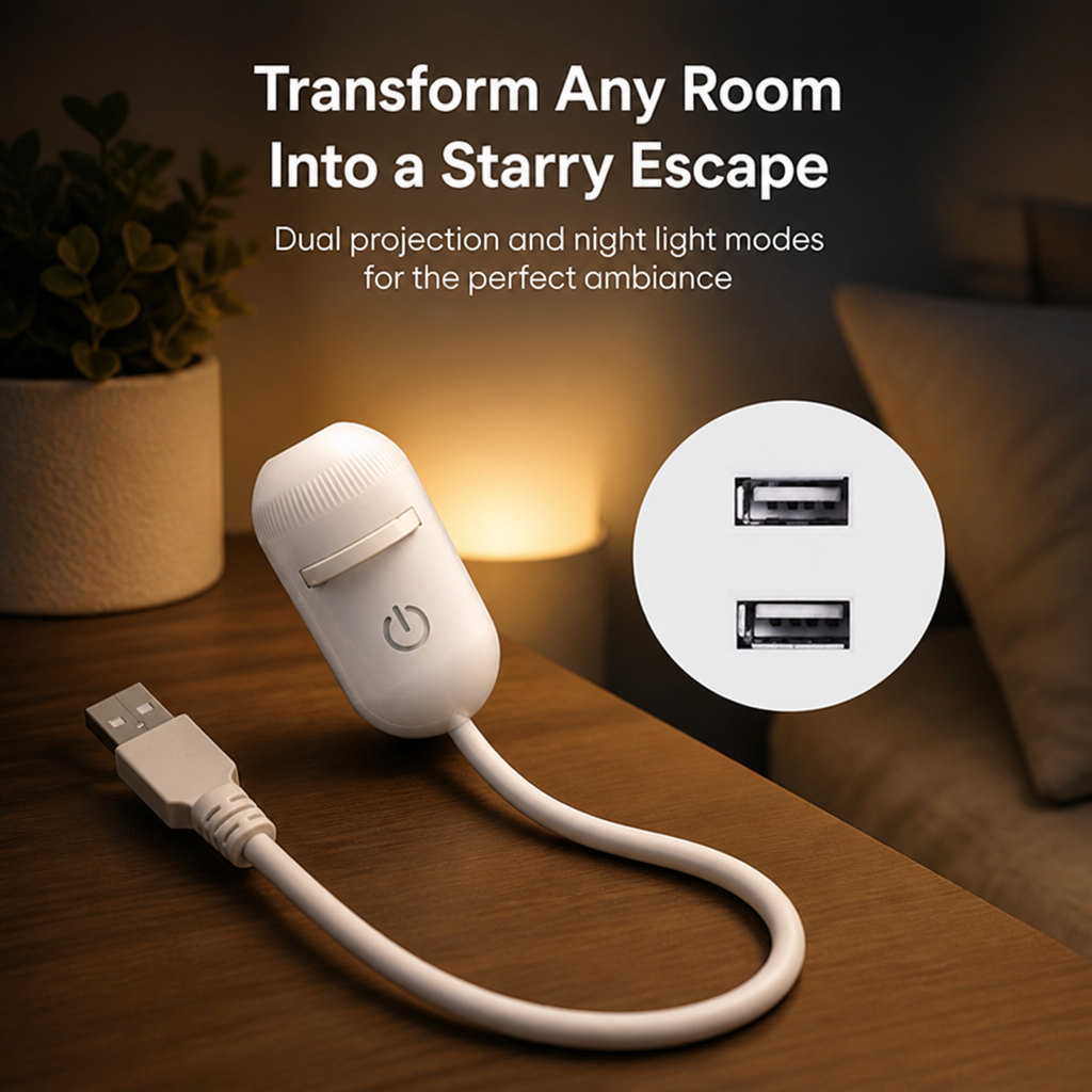 CelestiGlow 2-in-1 Star Projector and Night Light for Bedroom