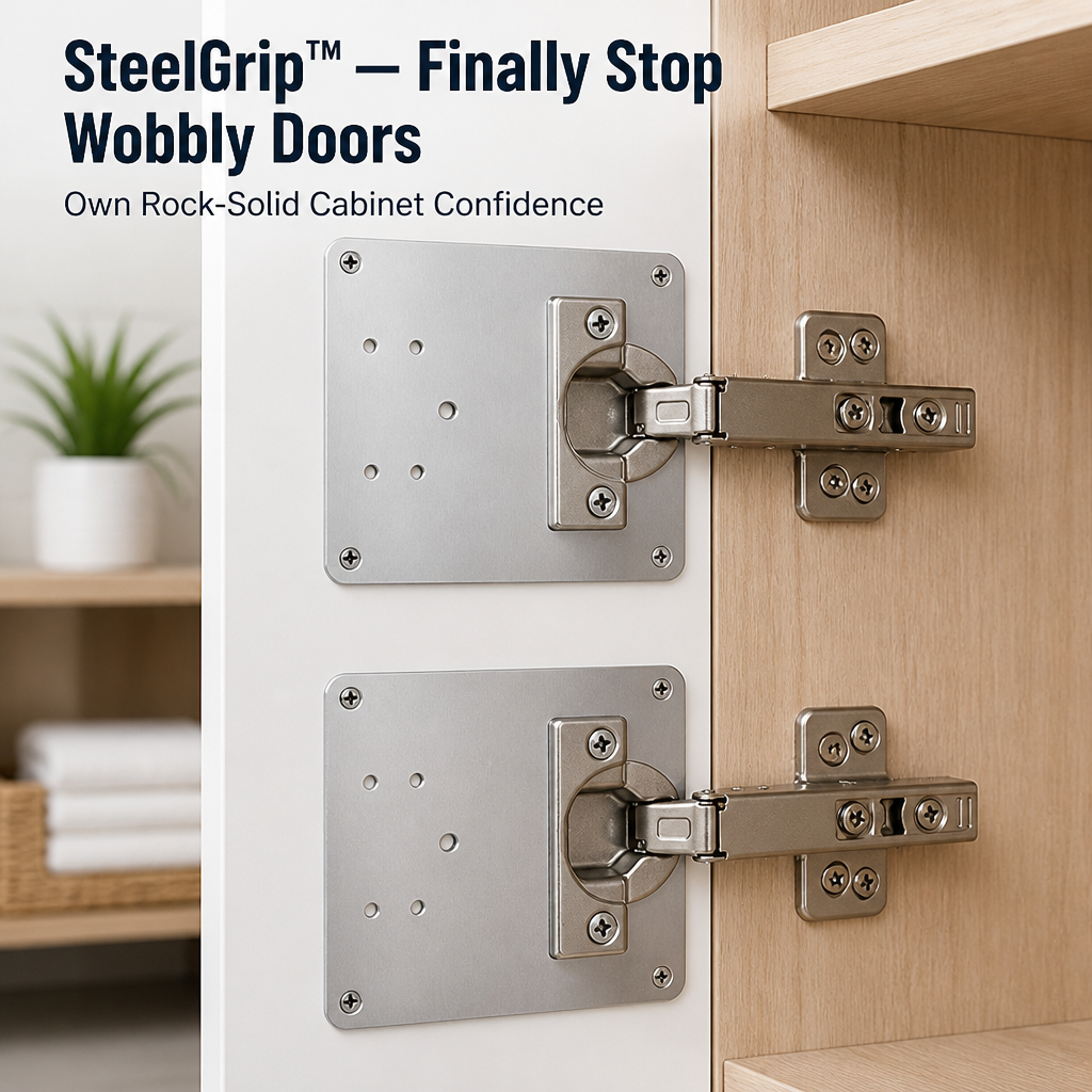 SteelGrip — Finally Stop Wobbly Doors and Own Rock-Solid Cabinet Confidence