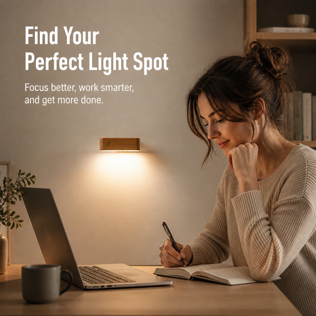 VeloLumina — Mount a Cordless Reading Light Anywhere and Aim Your Glow in Seconds