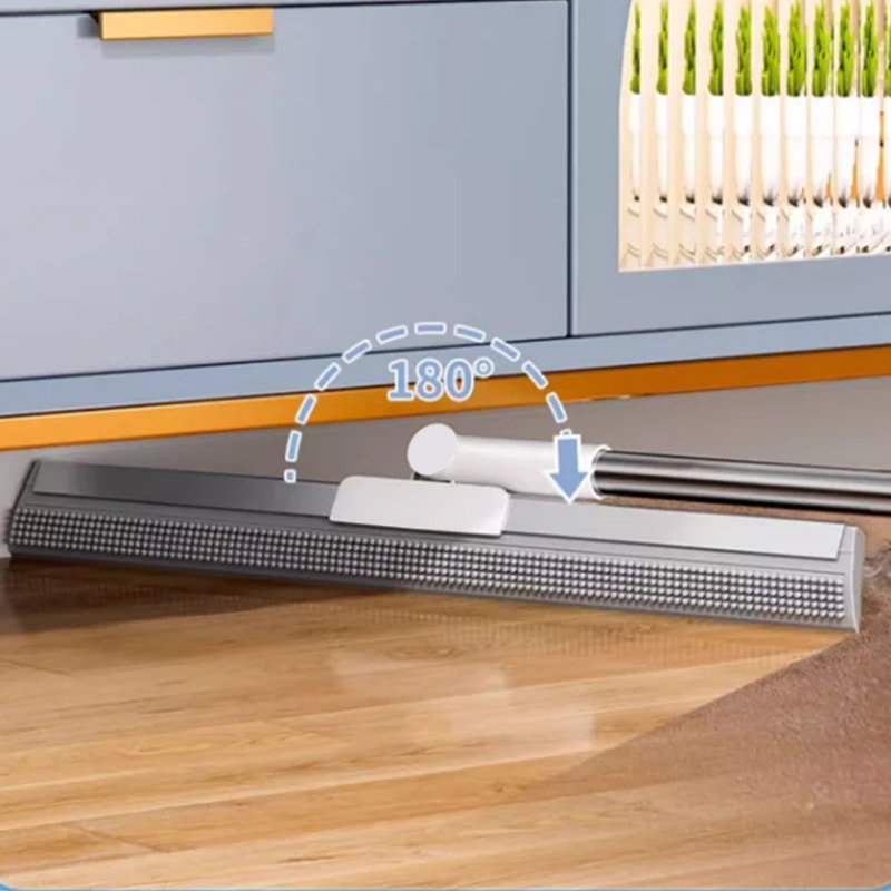 Floor Mop with Rubber Lip and TPE Bristles