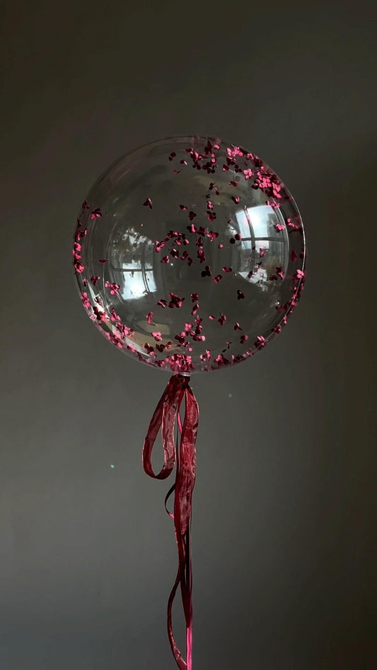 DIY Floating Floral Balloon Kit (10 Sets) / Bobo Balloons with Preserved Hydrangea Petals & Ribbon