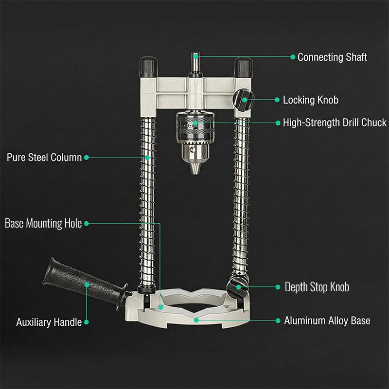 Adjustable Angle Drill Stand 45–90°