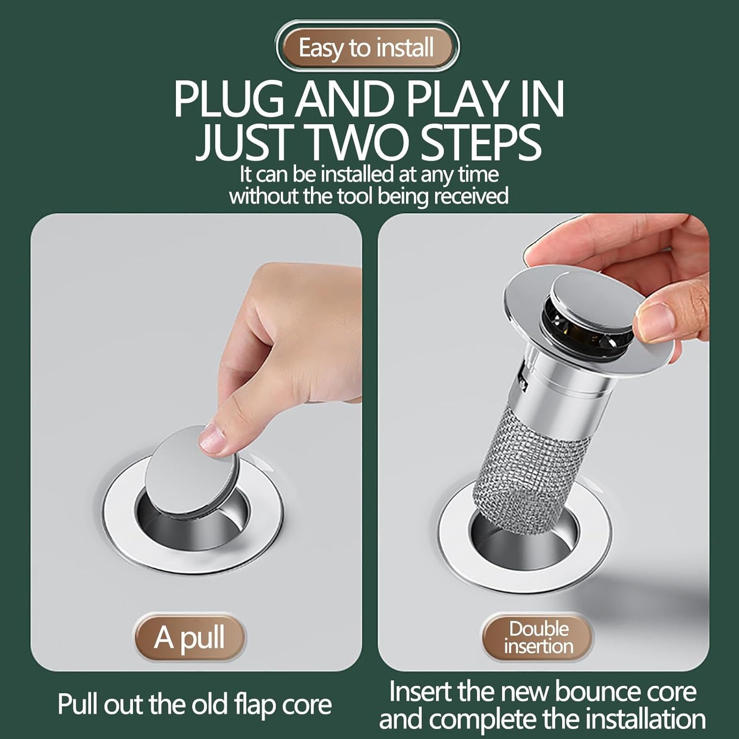 FlowGuard Stainless Steel Sink Drain Filter for Kitchen and Bathroom