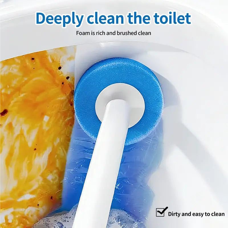 Toilet Scrubber Kit with Self-Cleaning Disposable Pads