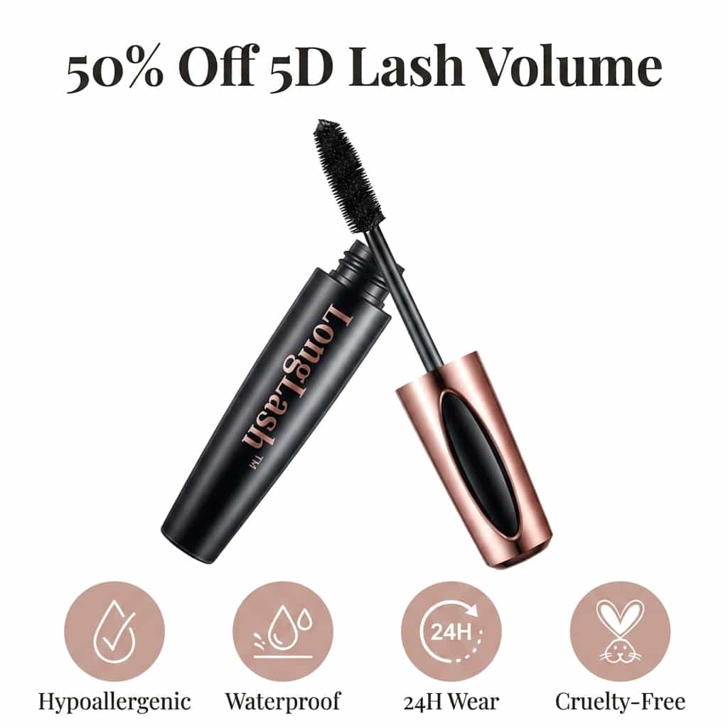 LongLash - Hypoallergenic 5D Mascara with Silk Fibers