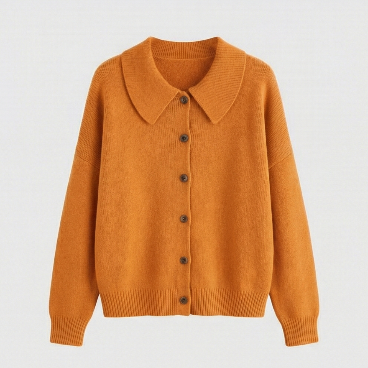 Collete™- Soft Knit Cardigan With Peter Pan Collar