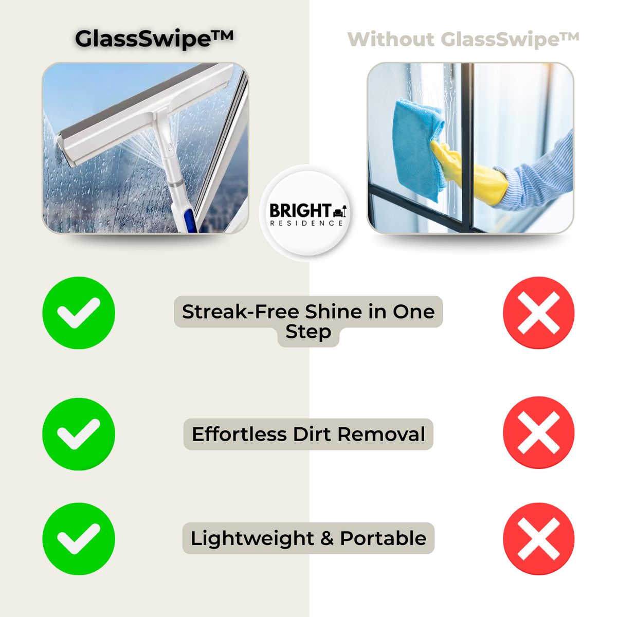 GlassSwipe - Streak-free shine with one swipe