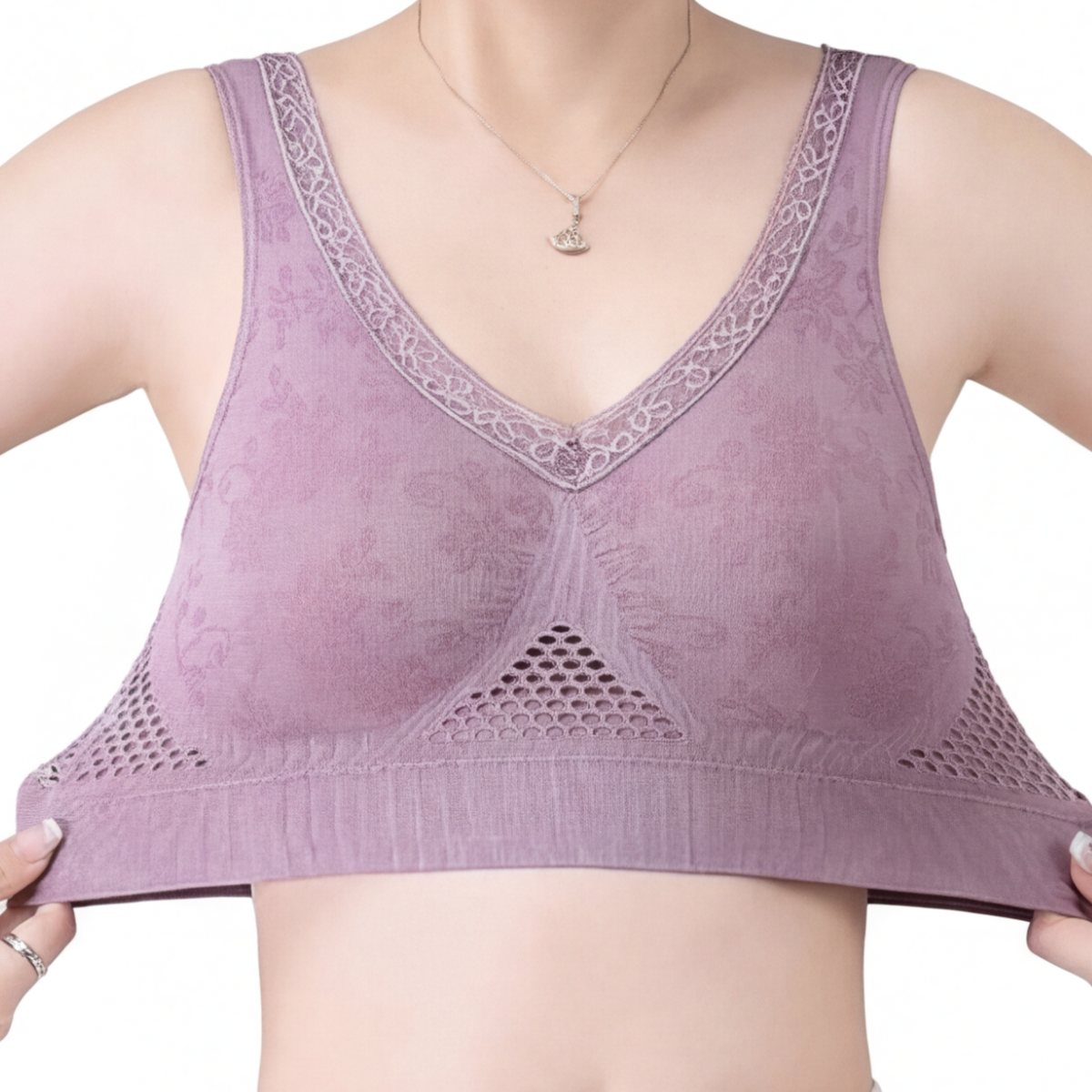 Aireya™ – Wireless Cotton Comfort Bra with Breathable Mesh