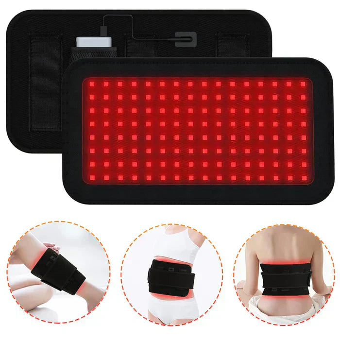 Infrared and Red Light Therapy Device Belt System with LED