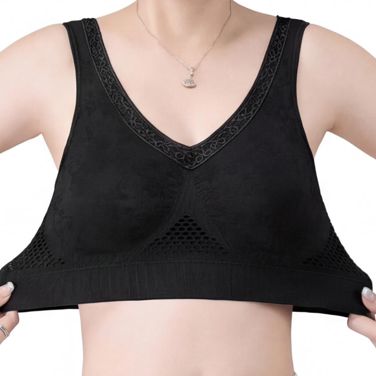 Aireya™ – Wireless Cotton Comfort Bra with Breathable Mesh