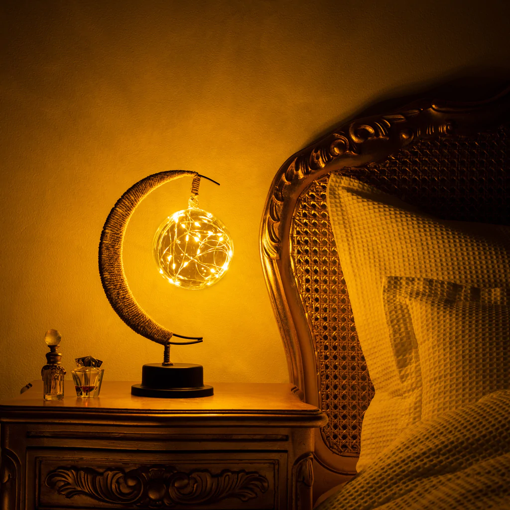 Lunar Moon Lamp Decorative Night Light for Bedroom & Living Room