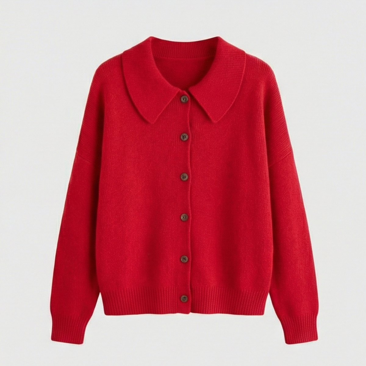 Collete™- Soft Knit Cardigan With Peter Pan Collar