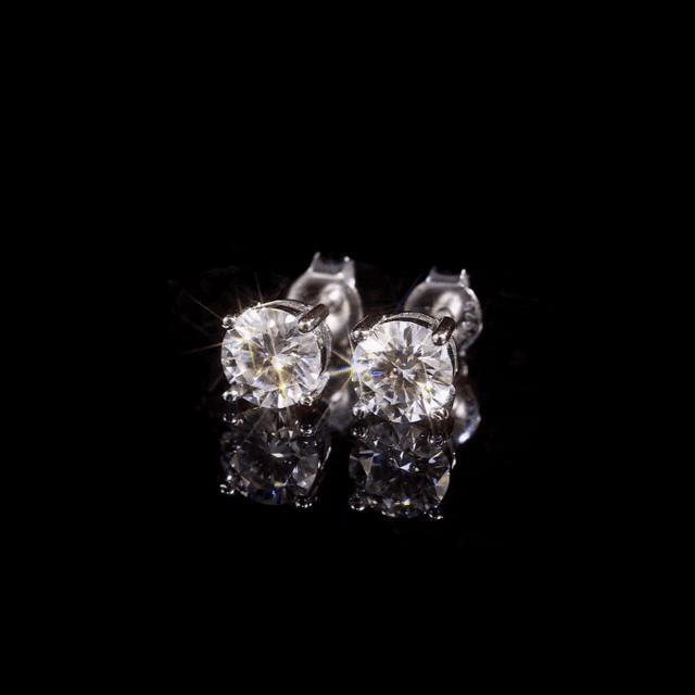 Classic 4-Prong Moissanite Stud Earrings for Daily Wear