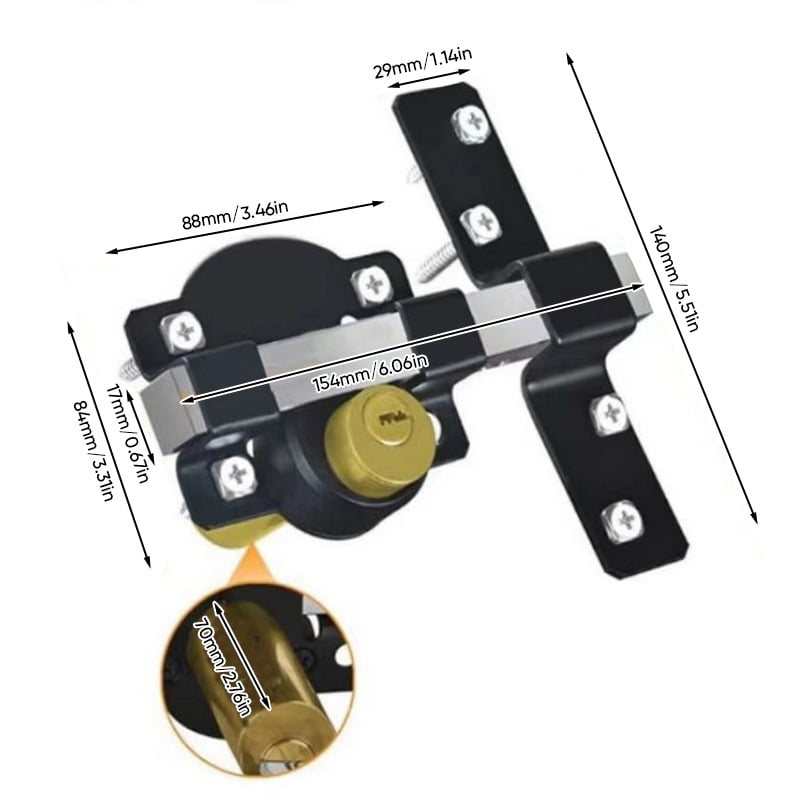 Gate Lock with Key | Rustproof | Spring Bolt | GateSecure