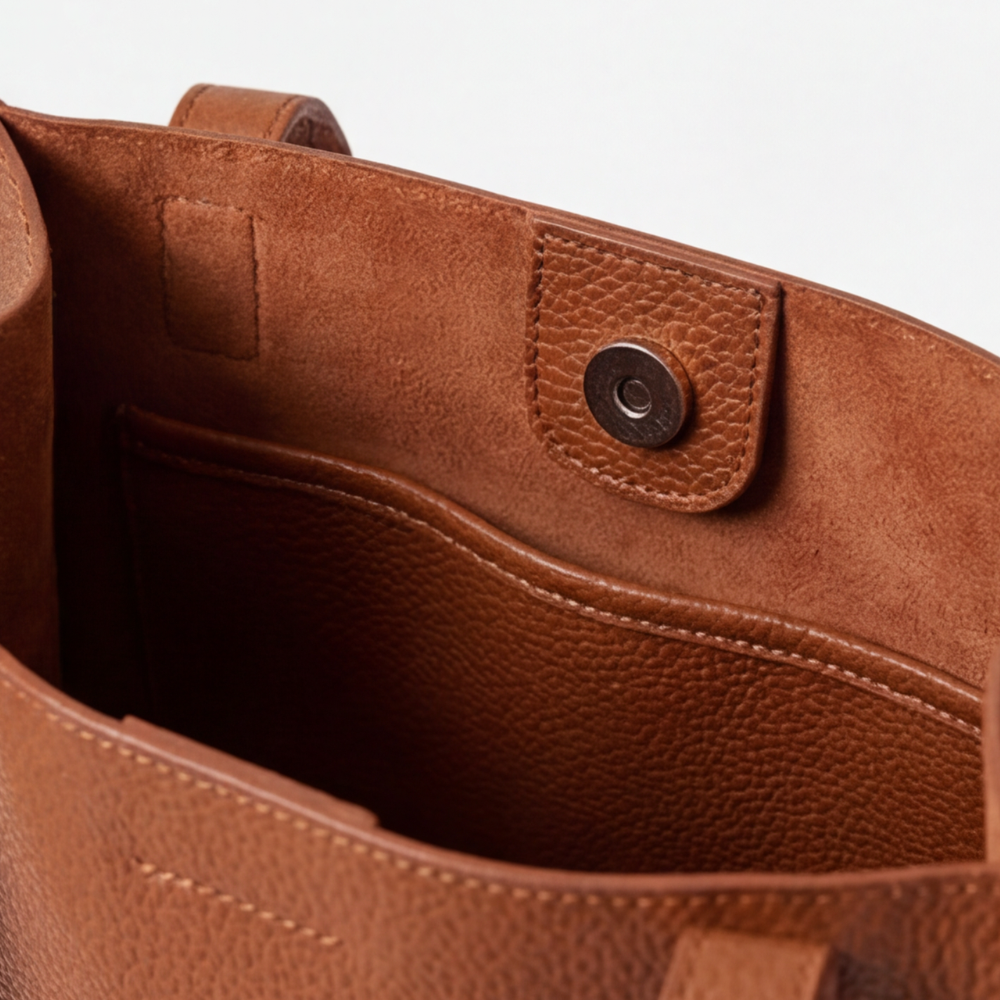 CARESSA™ – Soft Leather Multi Pocket Shoulder Bag