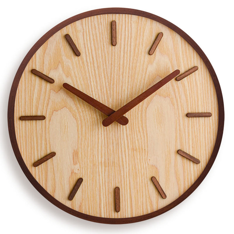 LuxeChronos - Walnut Wood Wall Clock