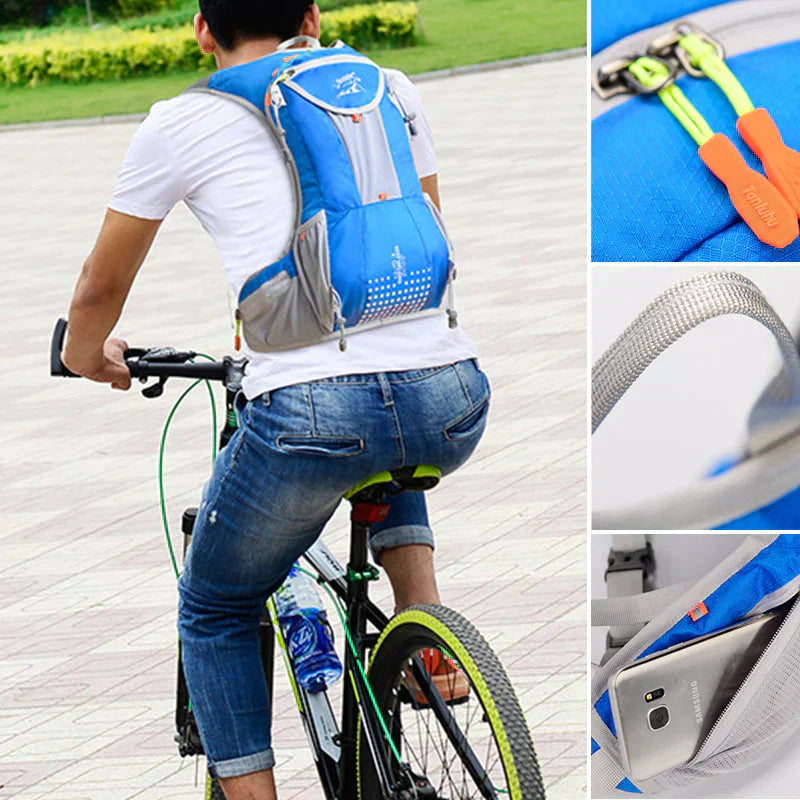 Lightweight Waterproof Rucksack with Integrated Water Bladder – Hydration Pack for Hiking, Biking, and Outdoor Activities