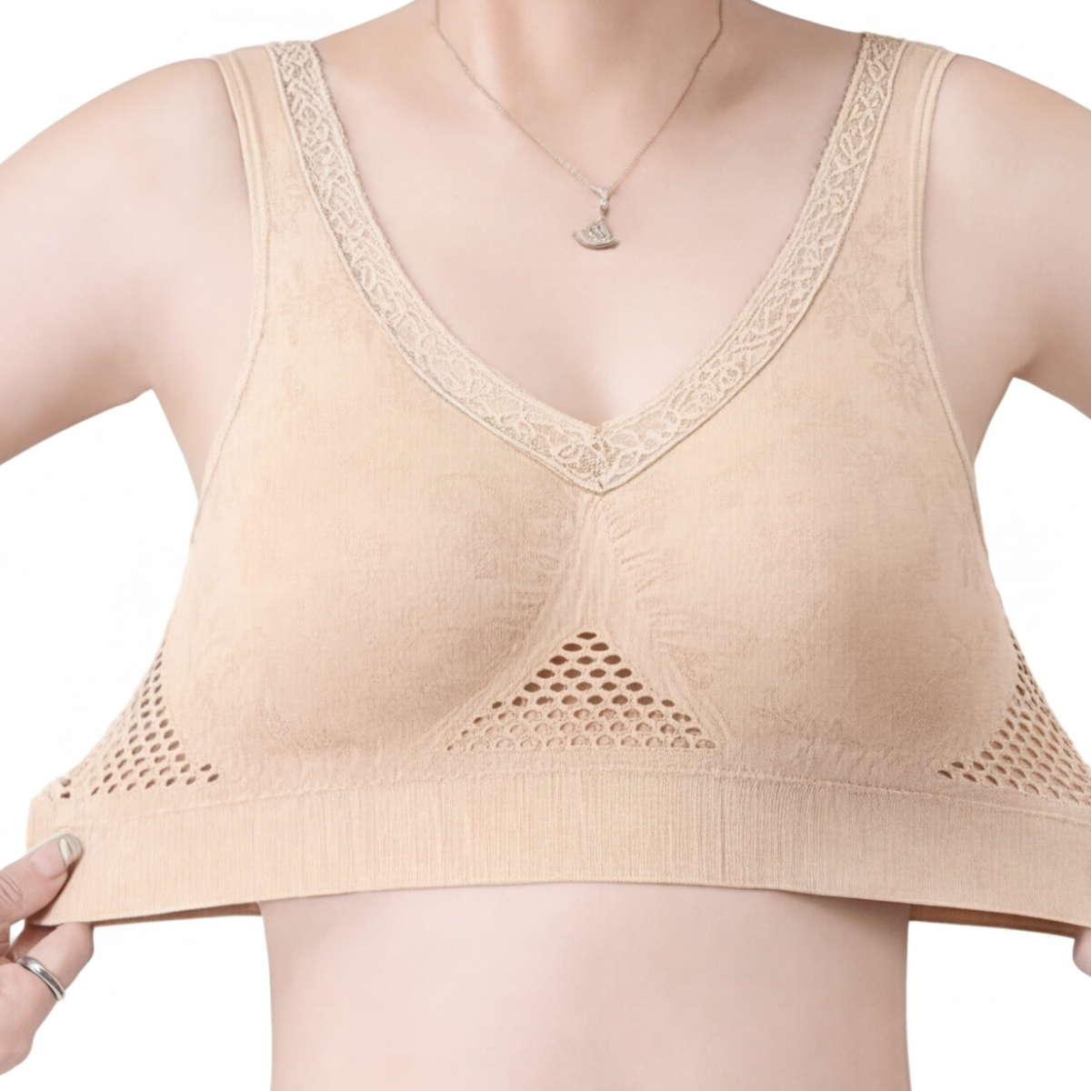 Aireya™ – Wireless Cotton Comfort Bra with Breathable Mesh