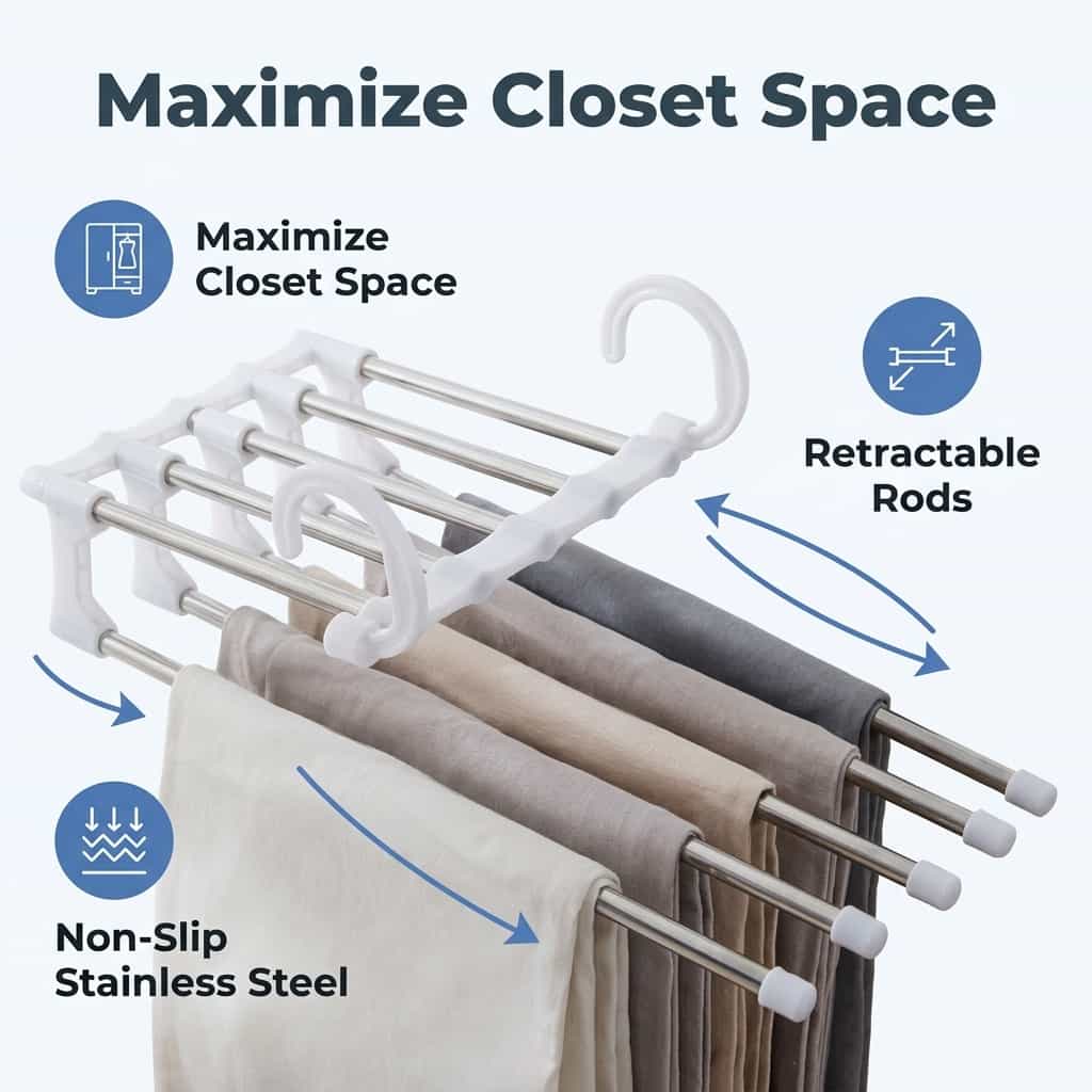 SmartCloset - Space-saving 5-tier pants organizer