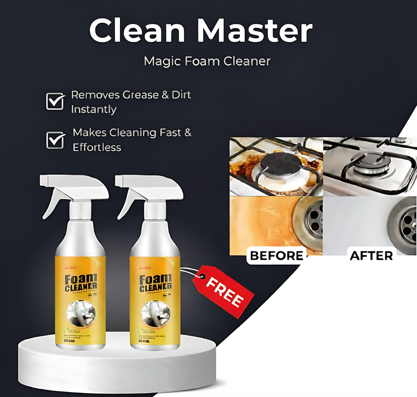 TurboFoam X — Foam Cleaner Spray for Multi-Surface Cleaning & Stain Removal