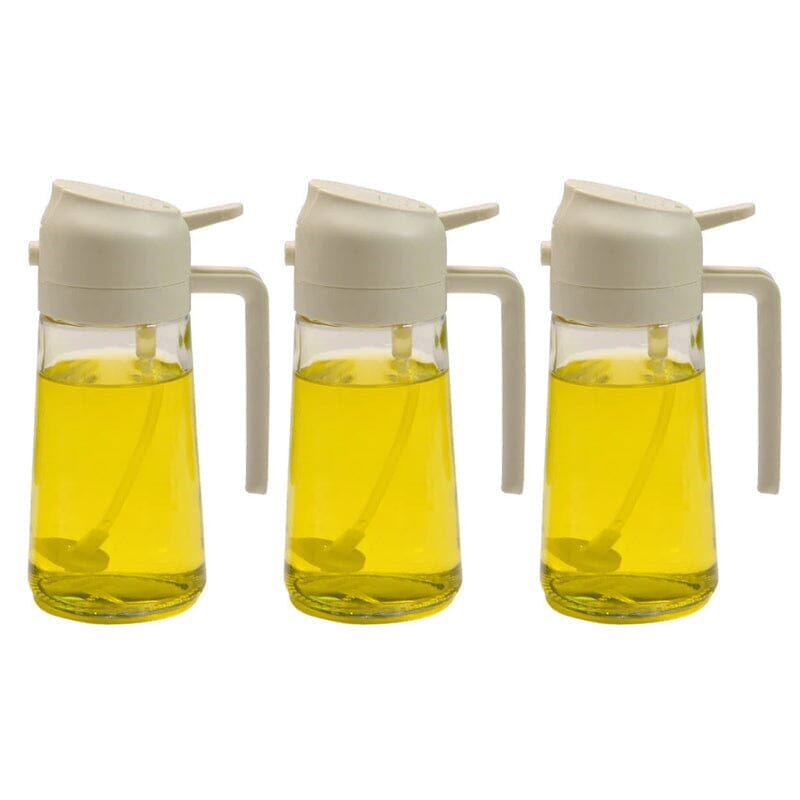 Dual-Function Glass Oil Dispenser and Sprayer for Kitchen Applications