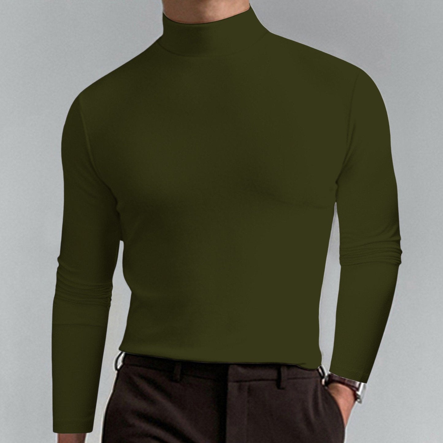 Marsilio™ – Slim-Fit Sculpting Mock Turtleneck for Men