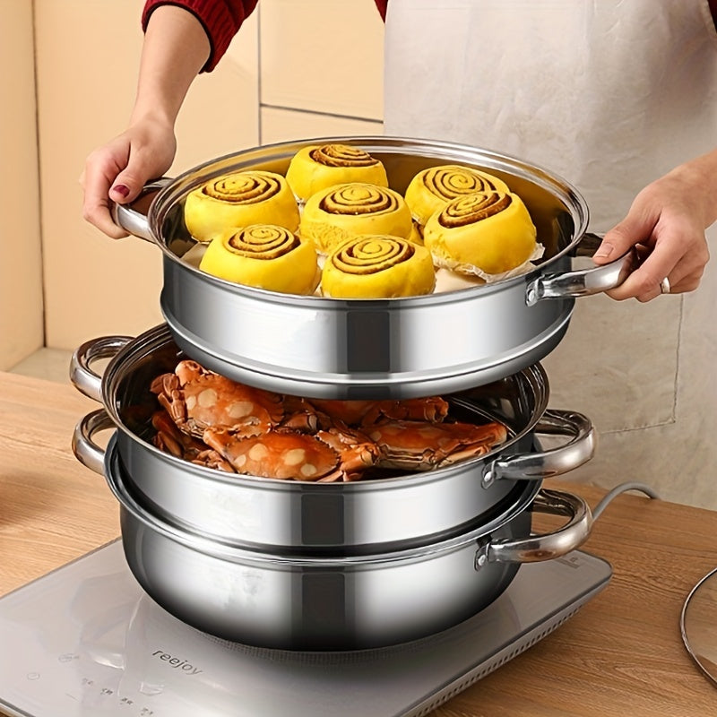 Multi-Level Steaming Appliance – 3-Tier Food Steamer for Vegetables and Fish
