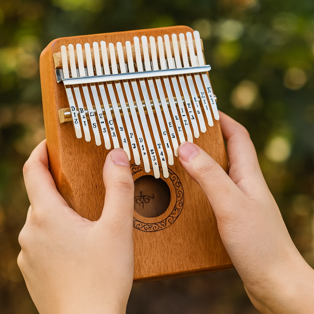 Compact 17-Key Thumb Piano - Portable Kalimba for Beginners and Relaxation