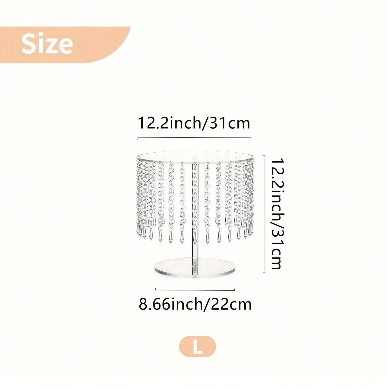 Acrylic Crystal Cake Stand Wedding Cupcake Holder Dessert Buffet Riser