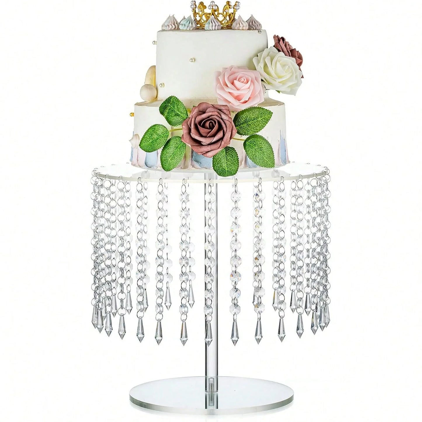 Acrylic Crystal Cake Stand Wedding Cupcake Holder Dessert Buffet Riser