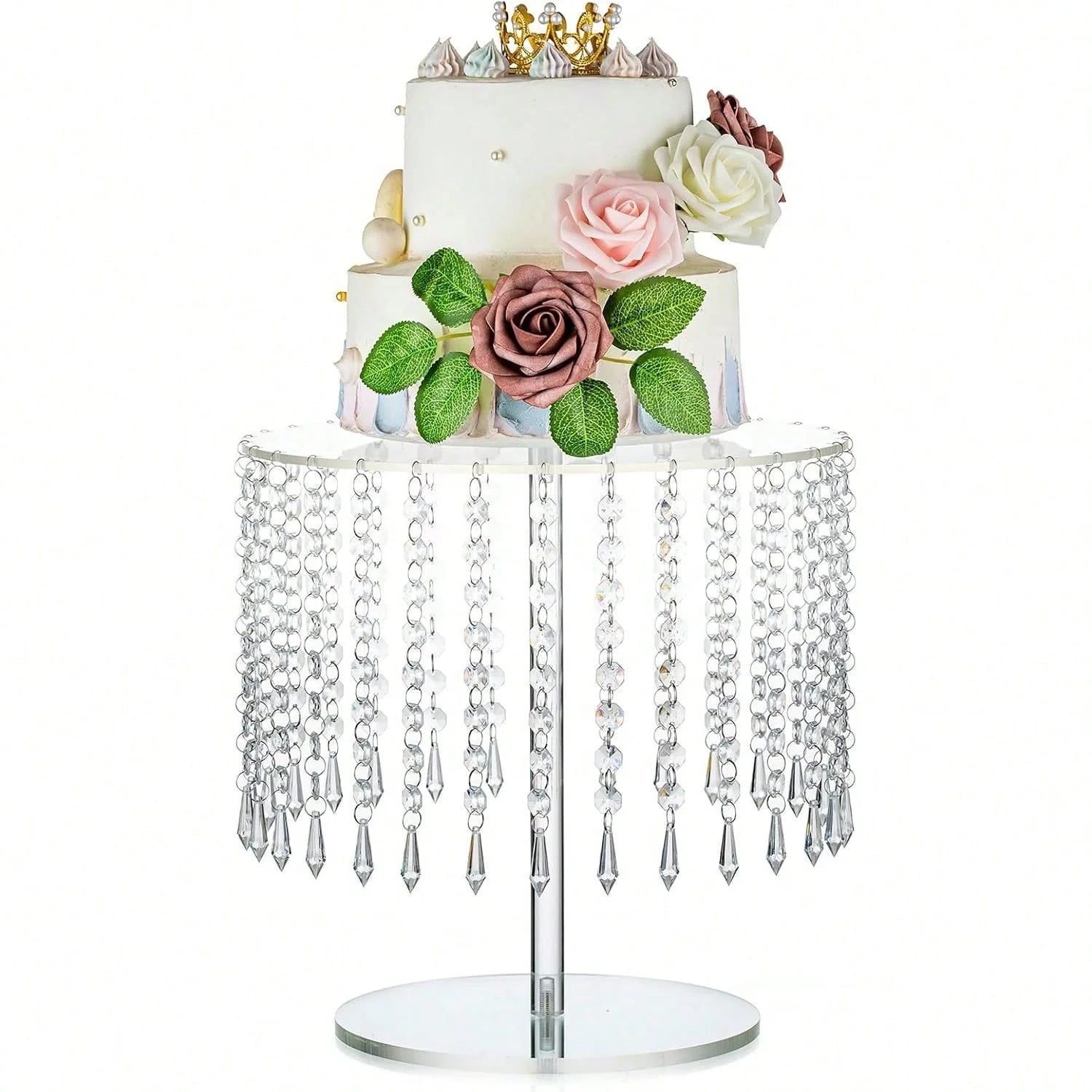 Acrylic Crystal Cake Stand Wedding Cupcake Holder Dessert Buffet Riser