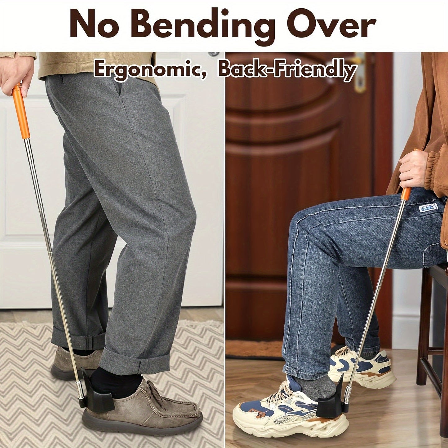 Extended Shoe Horn with Telescopic Handle