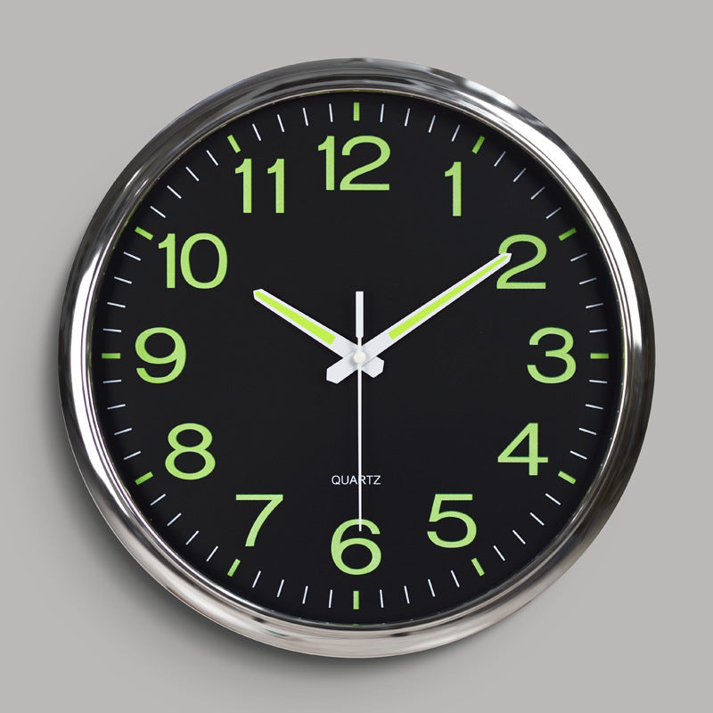 Contemporary Silent Wall Clock with Backlight and Gentle Illumination