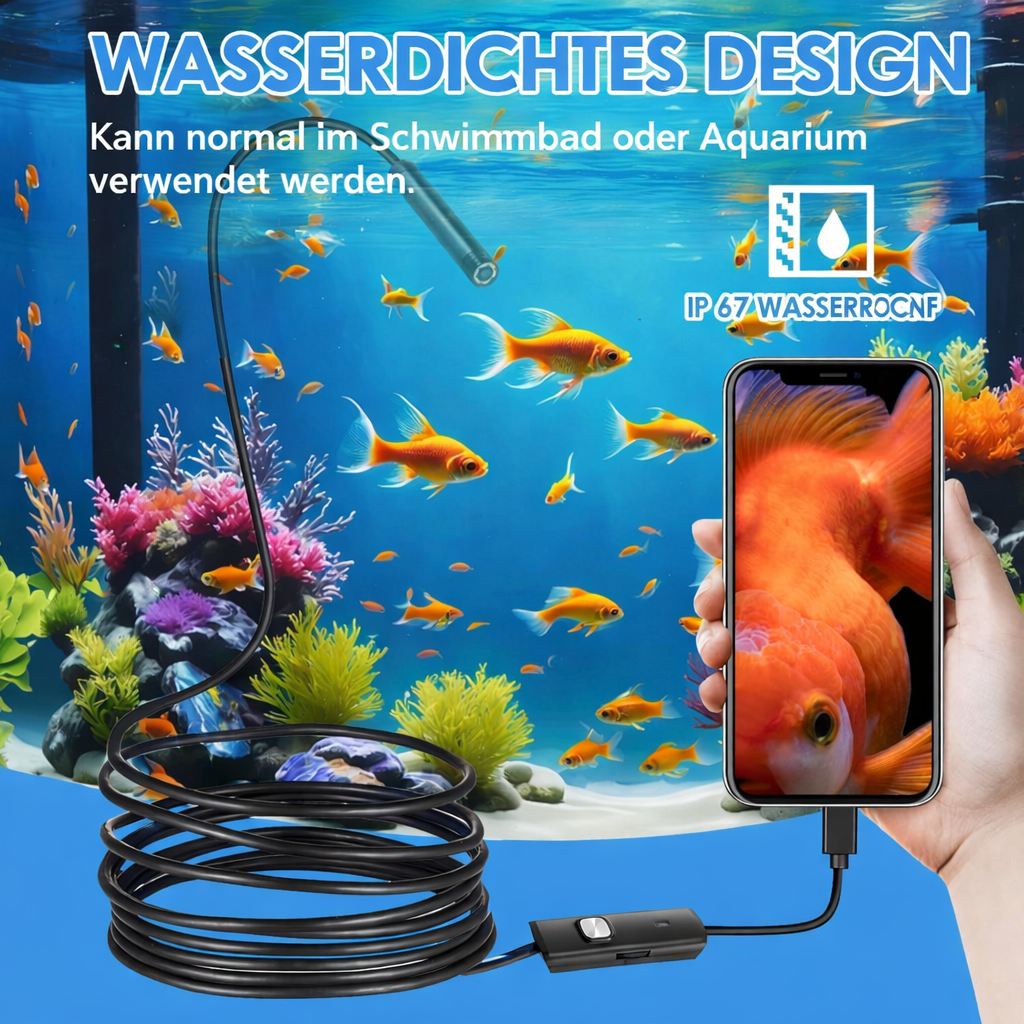 Endoscope Lens | Waterproof Inspection Scope | HD Imaging with LED Illumination | ScopeMate