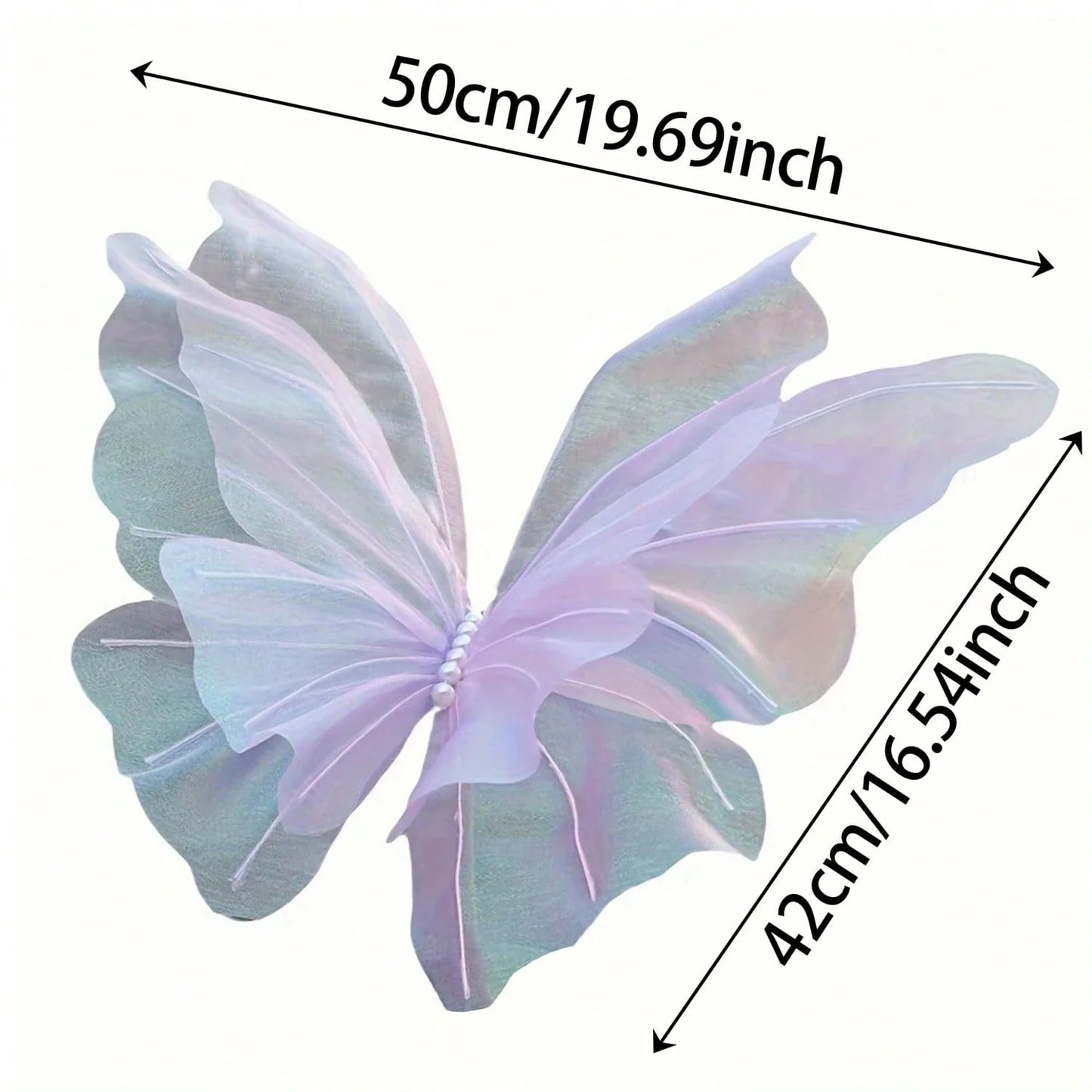 Giant White Decor Butterfly 50 cm Artificial Flower for Weddings & Home Decor