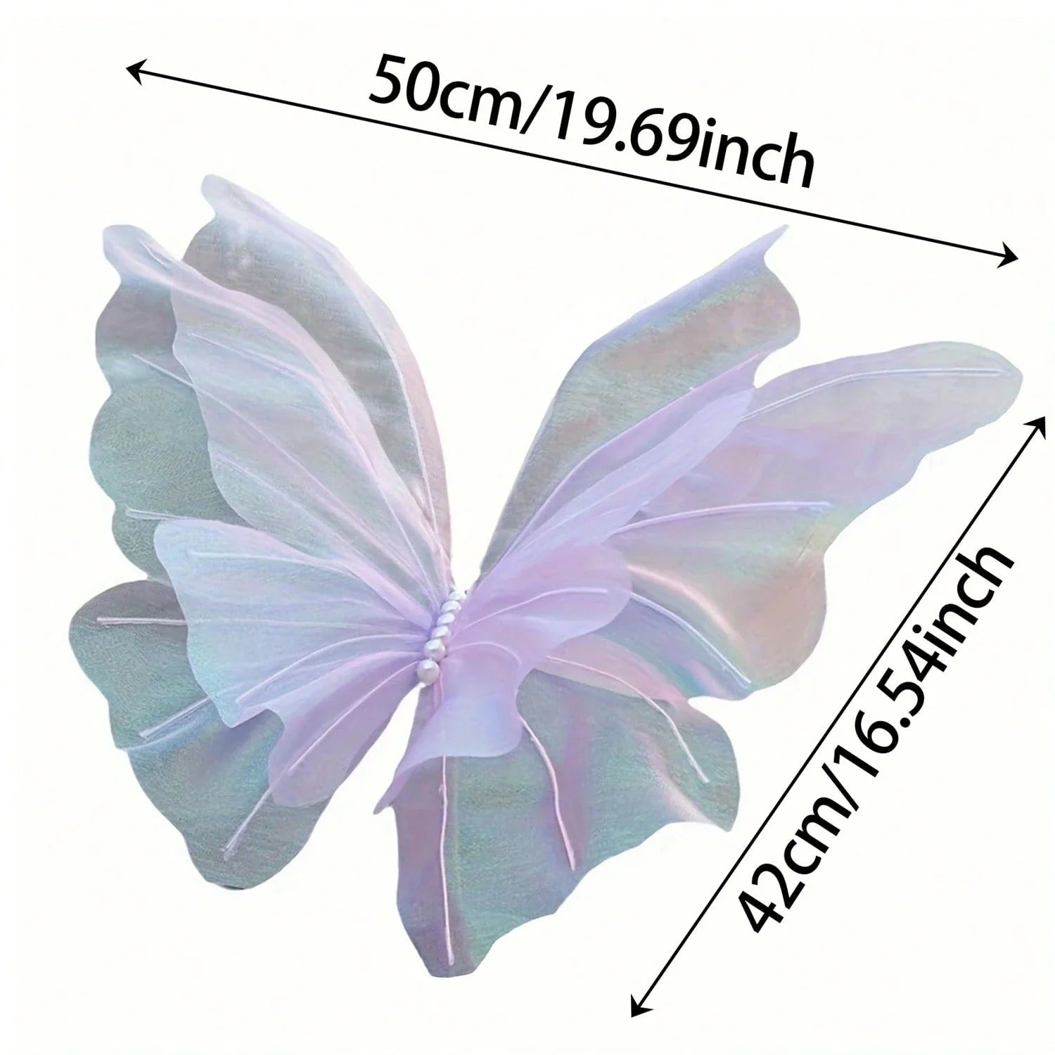Giant White Decor Butterfly 50 cm Artificial Flower for Weddings & Home Decor