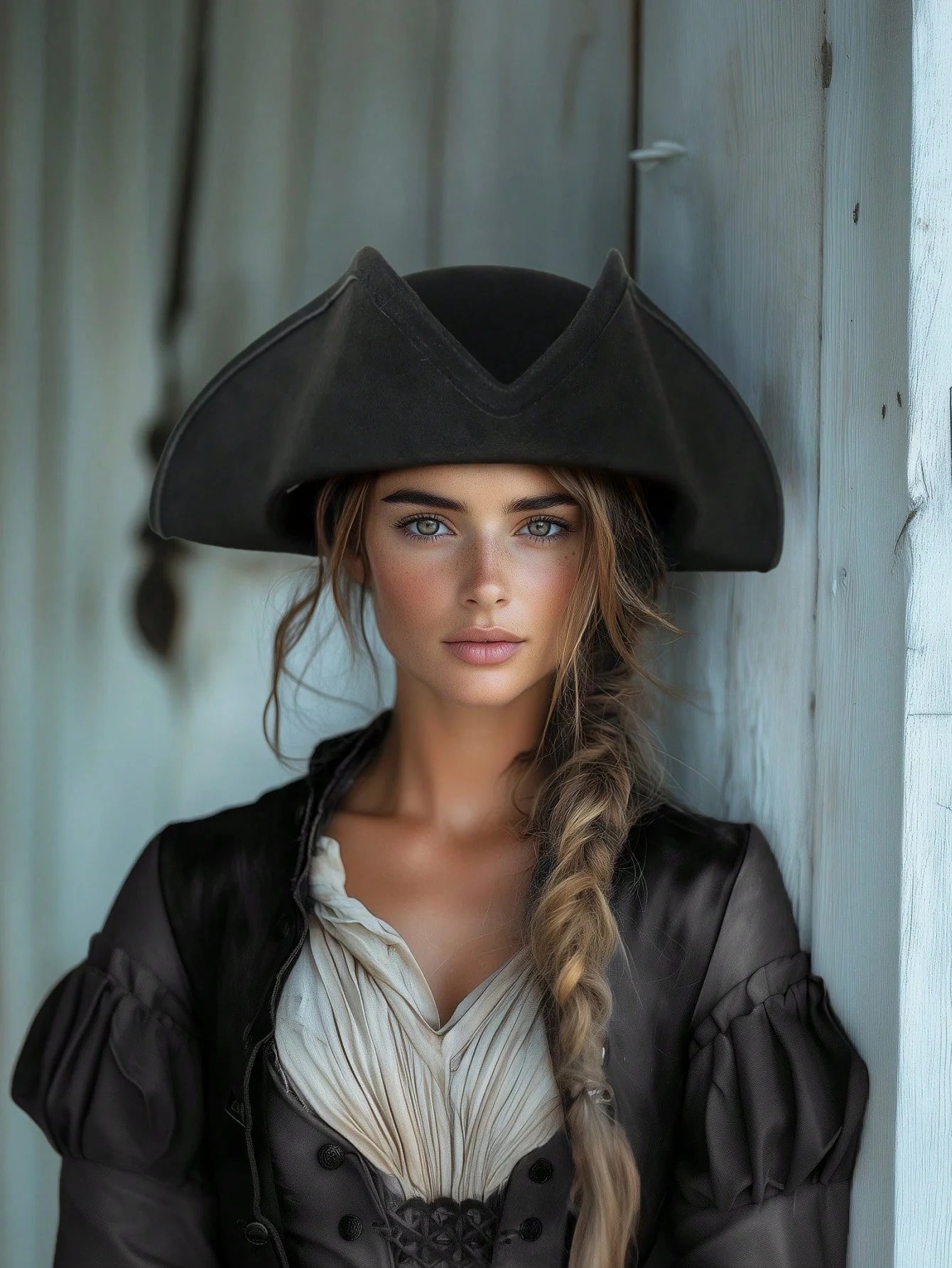 Women's Colonial Tricorn Pirate Hat for Costumes & Parties