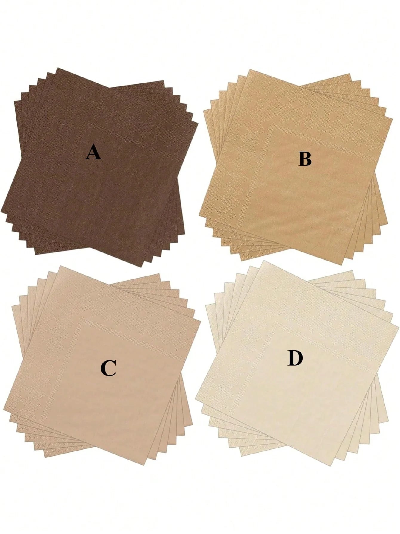 100-Piece Square Paper Cocktail Napkins for Parties & Weddings