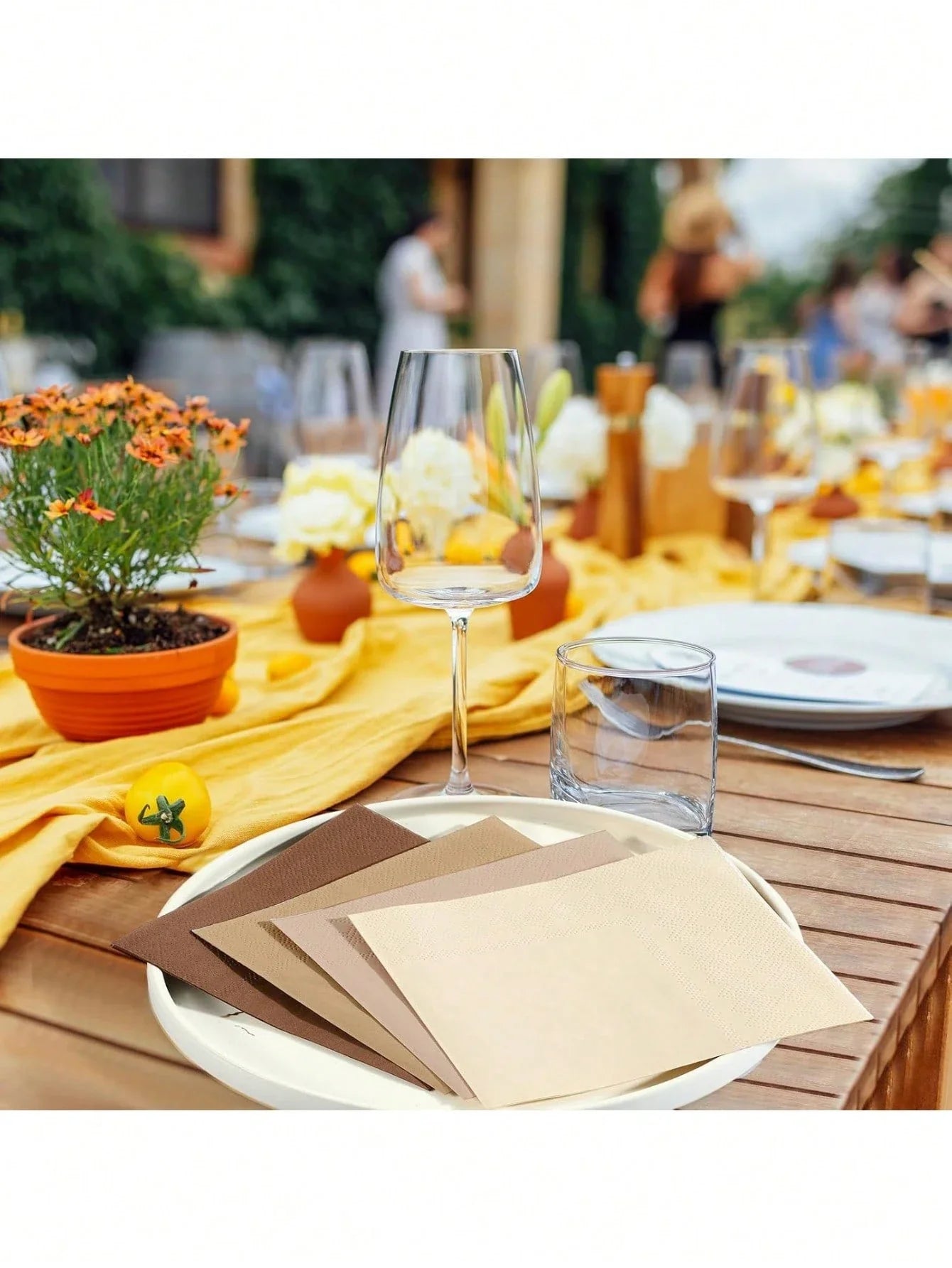 100-Piece Square Paper Cocktail Napkins for Parties & Weddings