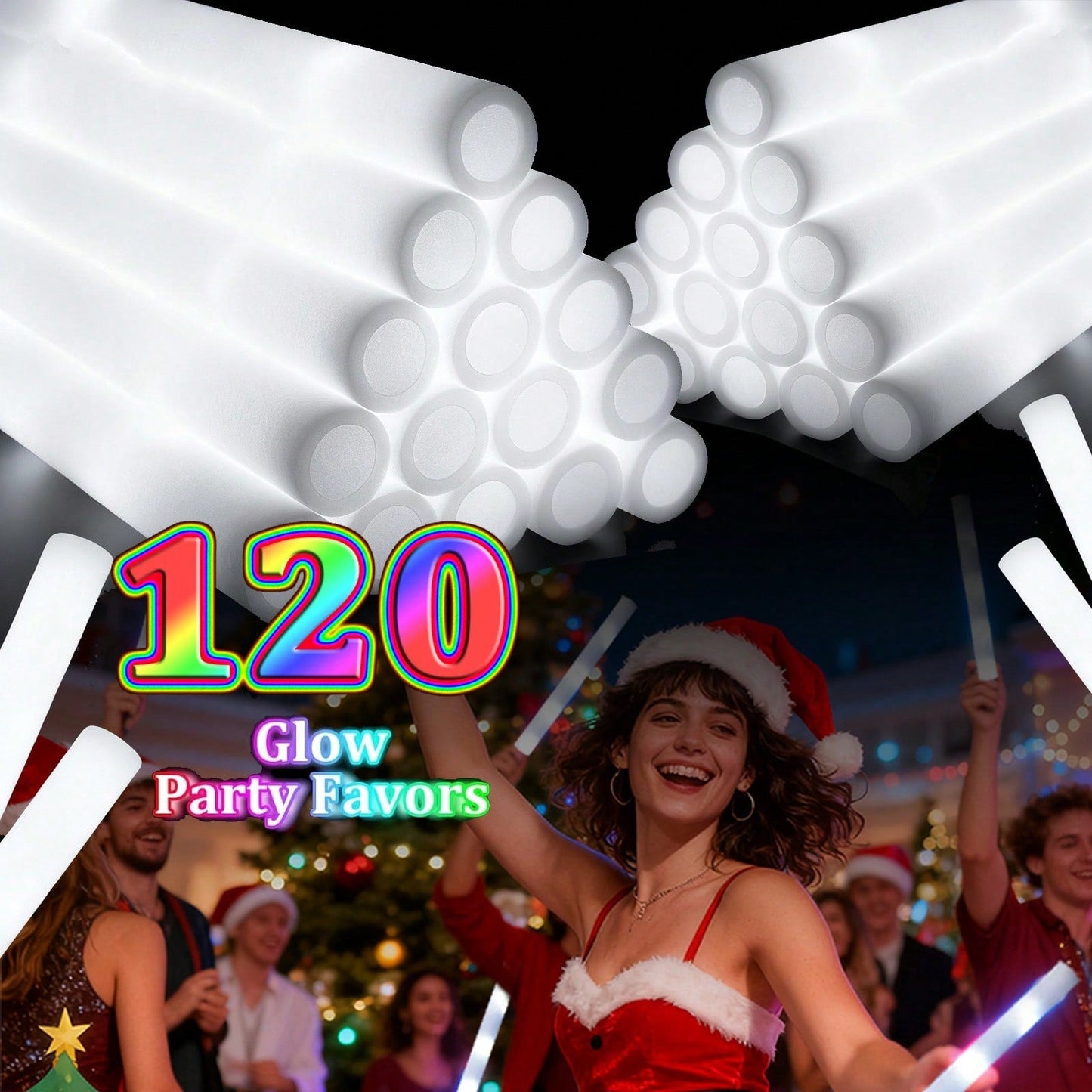 LED Foam Glow Sticks for Weddings & Parties & Concerts