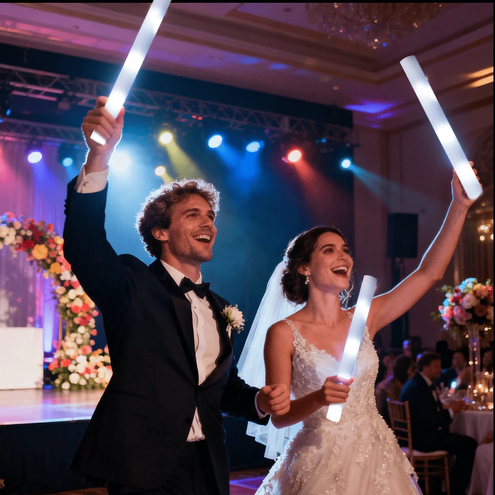 LED Foam Glow Sticks for Weddings & Parties & Concerts