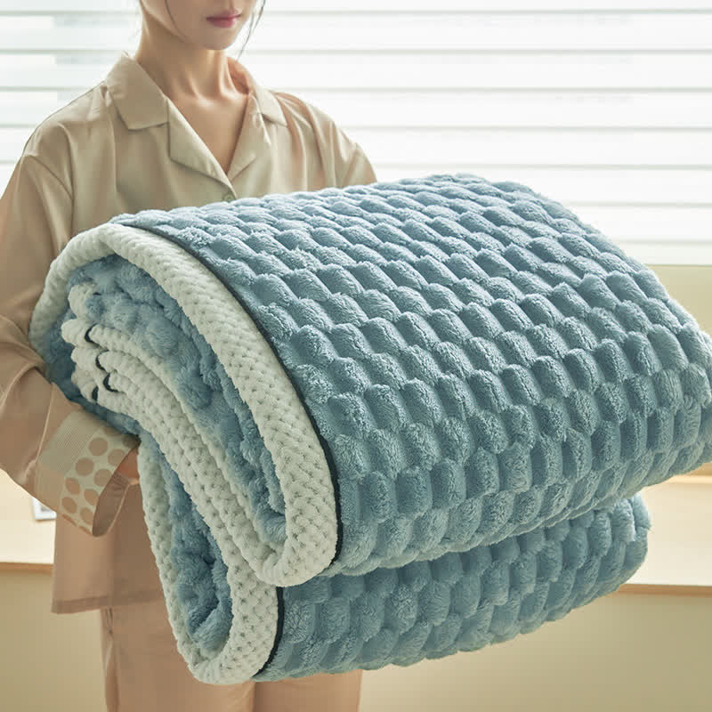 Ownkoti Thick Coral Fleece Reversible Throw Blanket - image 13