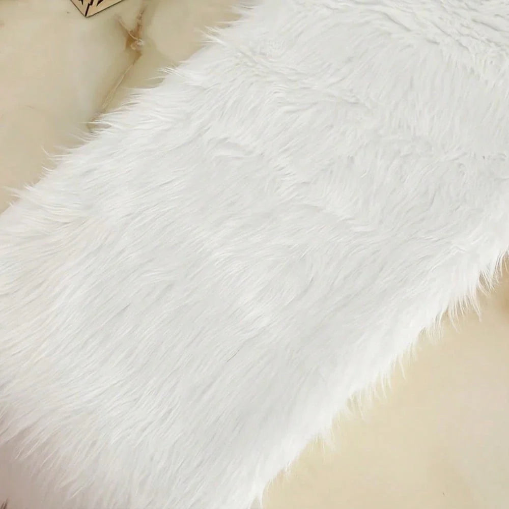 Soft Plush Faux Fur Table Runner for Christmas & Valentine's Day