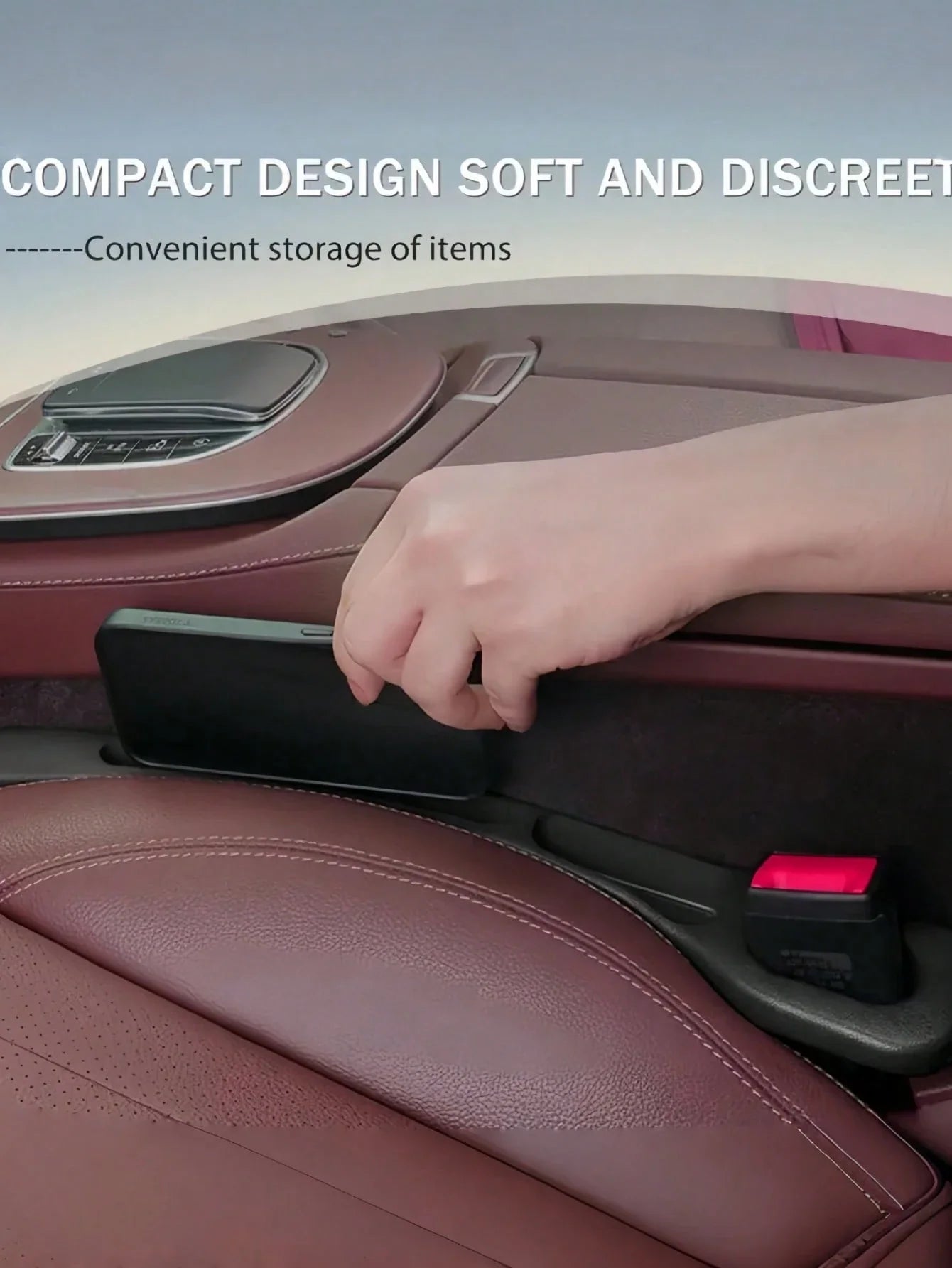 Car Seat Gap Filler Storage Box Anti-Leak Organizer for Phone Keys