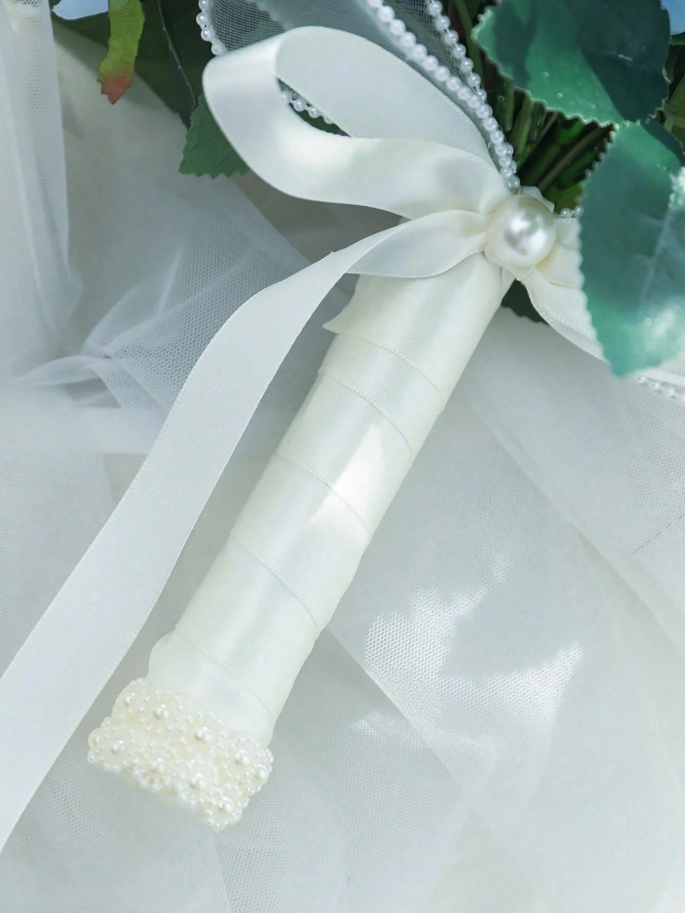 Blue Rose and White Gypsophila Bridal Bouquet for Weddings