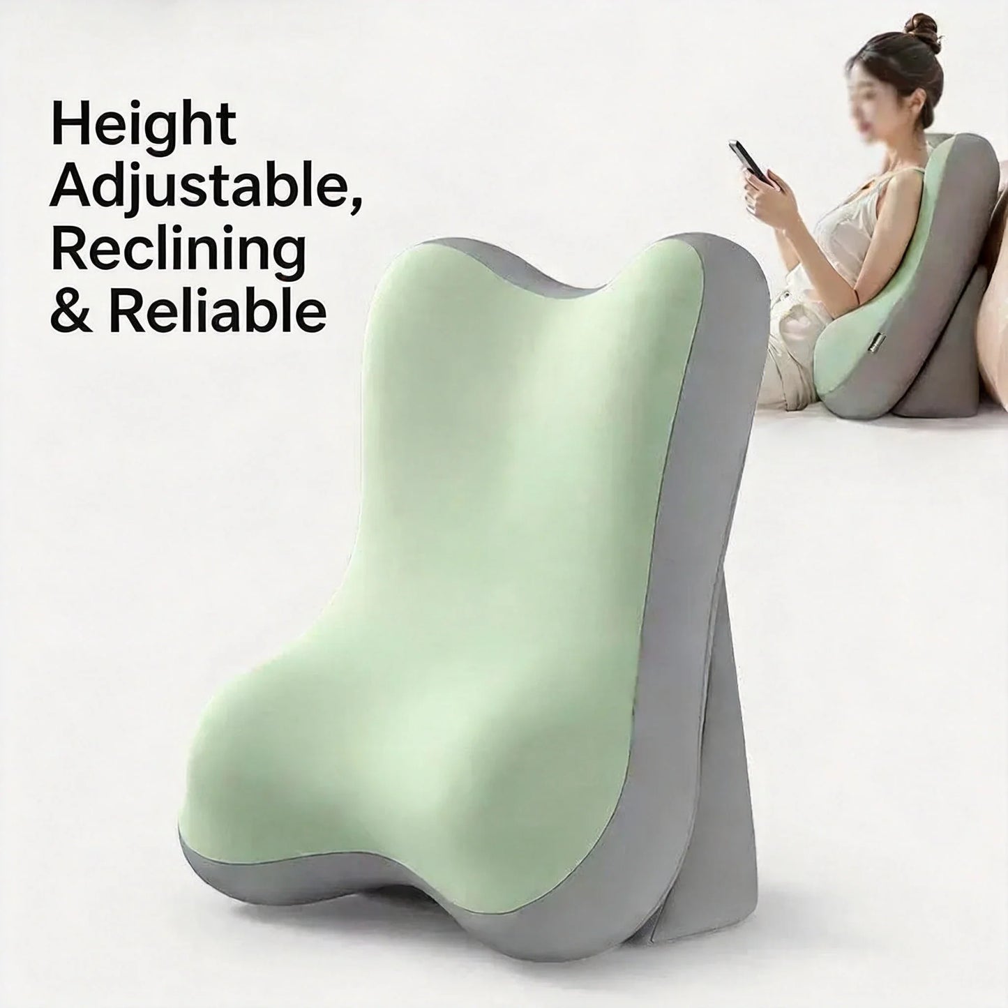 Adjustable Ergonomic Memory Foam Bed Wedge Cushion for Back & Leg Support