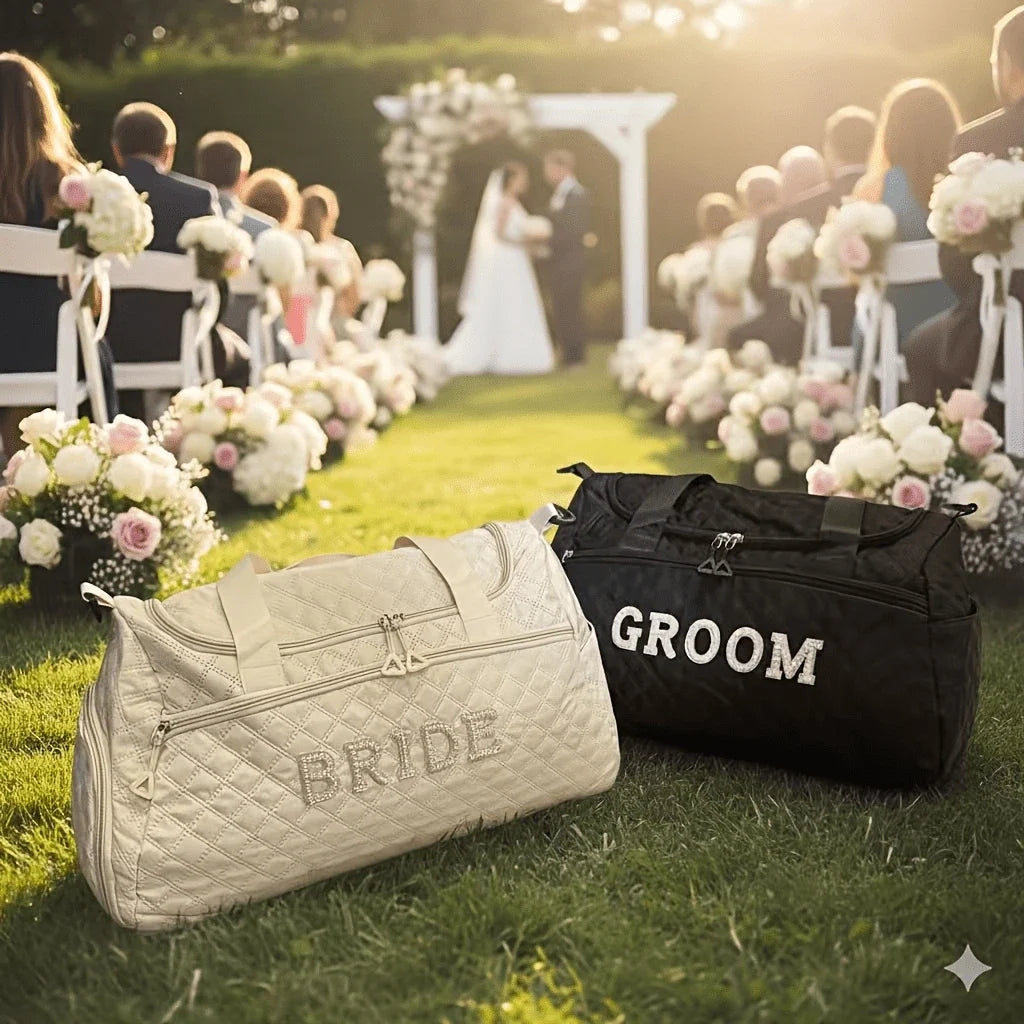 Women's Large Beige Luxury Bridal Purse Wedding Handbag