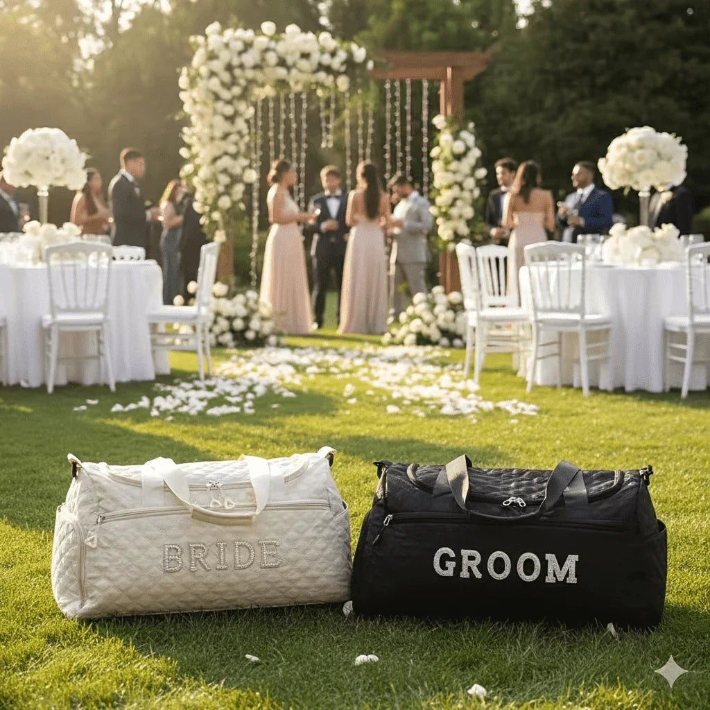 Women's Large Beige Luxury Bridal Purse Wedding Handbag