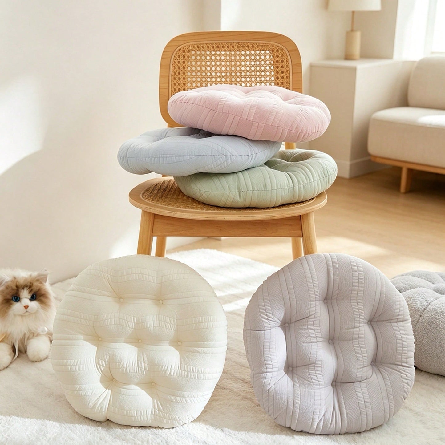 Anti-Slip Strap Seat Cushion for Office & Home Chairs